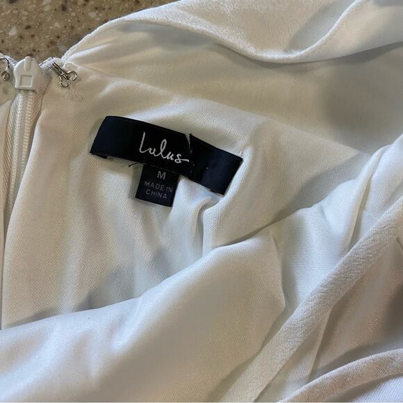 NWOT Lulus In the Meadow White Embroidered Backless Mini Dress - Picture 8 of 13